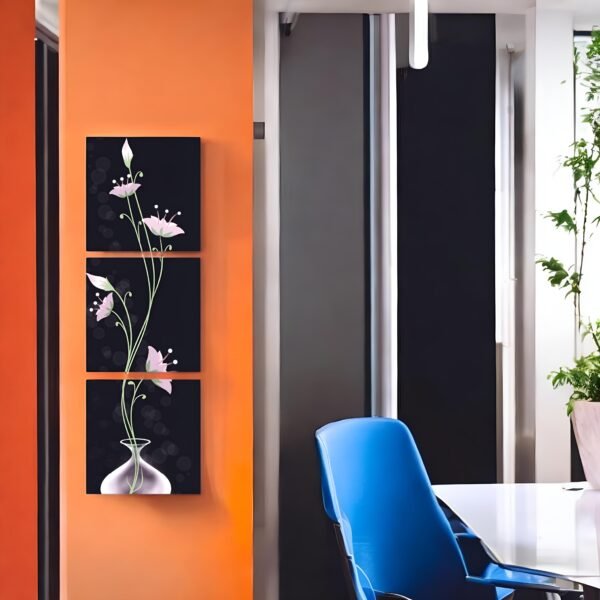 Gentle Bloom Trio Minimalist Floral Canvas