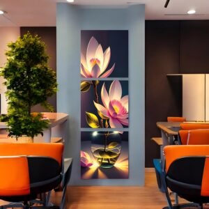 Elegant Lotus Premium Floral Canvas Set