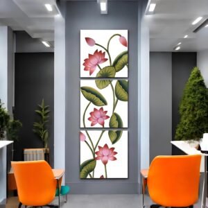 Lotus Bloom Elegant Floral Canvas Art