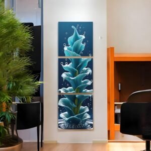 Blue Bloom Elegant Floral Canvas Art