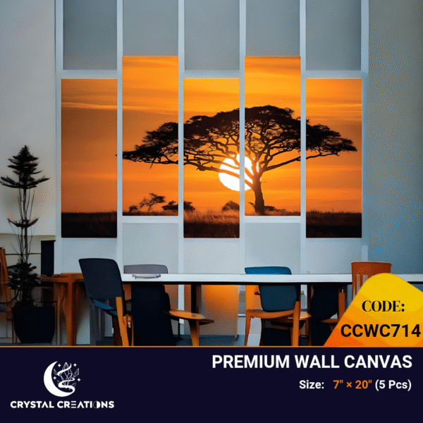 Savanna Silhouette Sunset Canvas