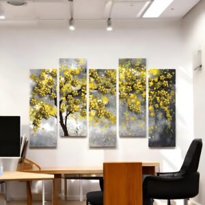 Golden Accent Five-Panel Yellow Blossom Tree