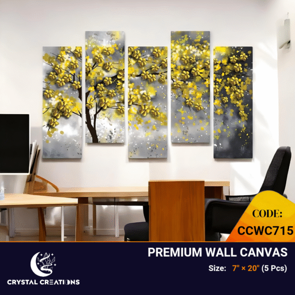 Golden Accent Five-Panel Yellow Blossom Tree