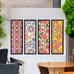 Eclectic Pattern Mix Vibrant Canvas Collection