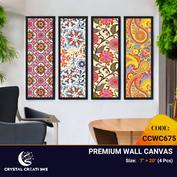 Eclectic Pattern Mix Vibrant Canvas Collection