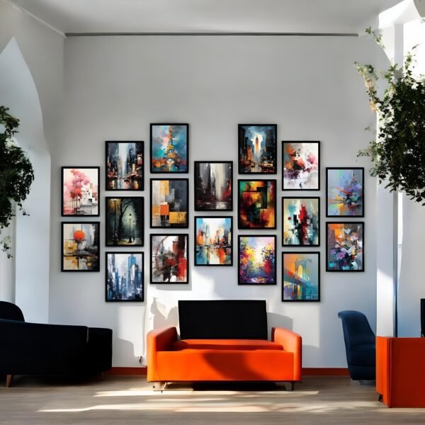 Urban Rhythms Premium Abstract Cityscape Set