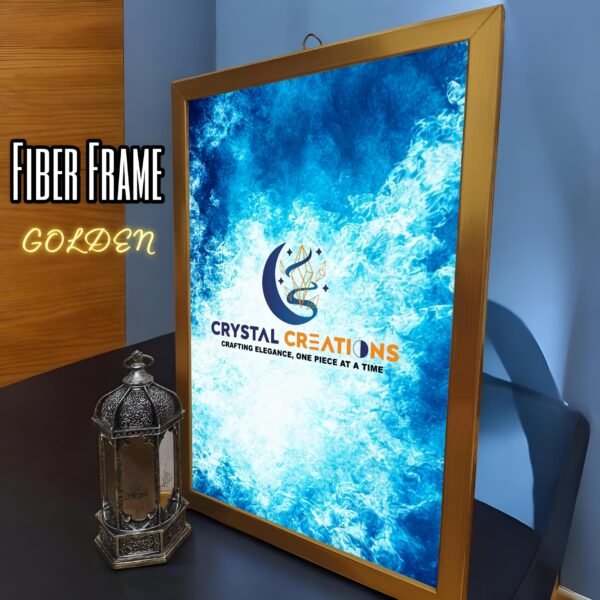 Fiber Frame Golden Crystal Creations