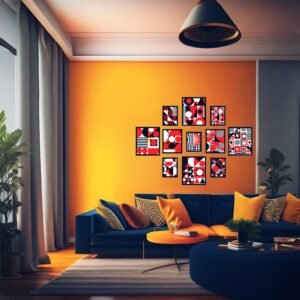 Contemporary Bold Abstract Geometric Display