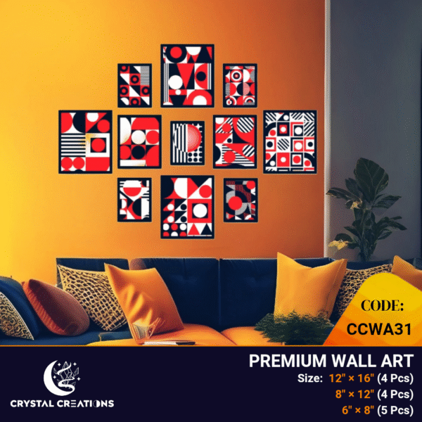 Contemporary Bold Abstract Geometric Display