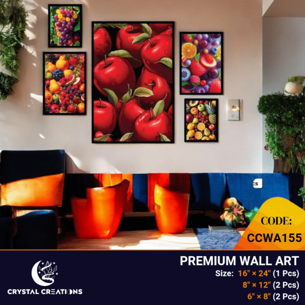 Abundant and Colorful Fruit Lover's Wall Art