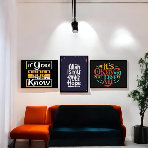 Colorful Empowerment & Faith Message Gallery Wall