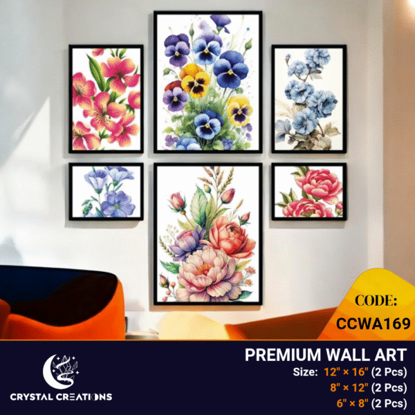 Assorted Watercolor Floral Art Ensemble