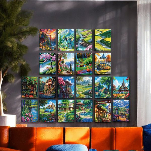 Enchanting Homes and Nature's Beauty Premium Wall Art