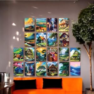 Dreamy Homes and Scenic Vistas Premium Wall Art