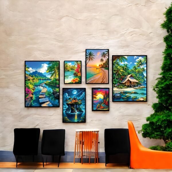 Whimsical Island & Landscape Art Set
