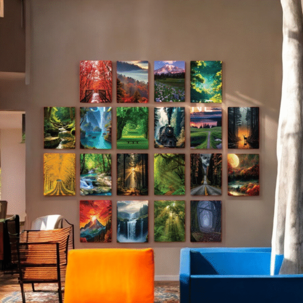 Colorful Forest & Landscape Theme Gallery Wall