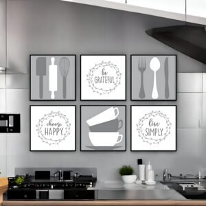 Stylish Kitchen & Dining Gallery Wall Decor