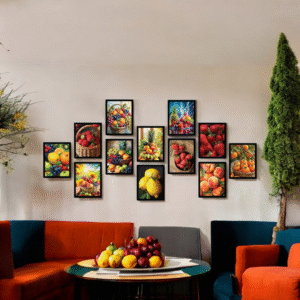 Abundant and Colorful Fruit Lover's Wall Art