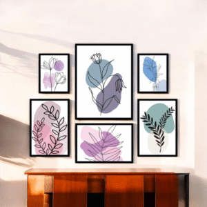 Muted Floral Shapes Set