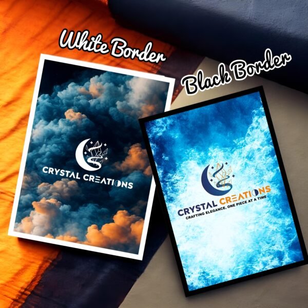 White and Black Border Crystal Creations