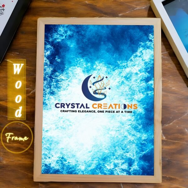 Wood frame Crystal Creations