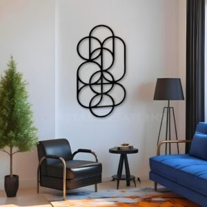 Circle Logic – Minimal Wall Geometry – Metal Wall ART
