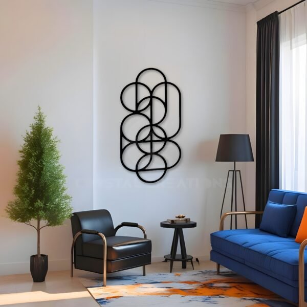 Circle Logic – Minimal Wall Geometry – Metal Wall ART