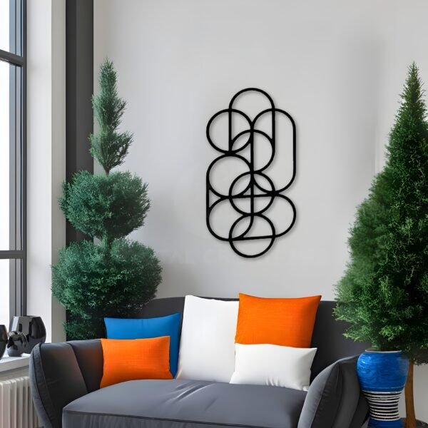 Circle Logic – Minimal Wall Geometry – Metal Wall ART