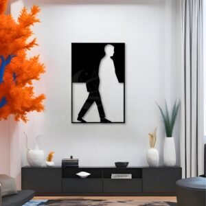 Step Forward – Black Silhouette Metal Wall Decor
