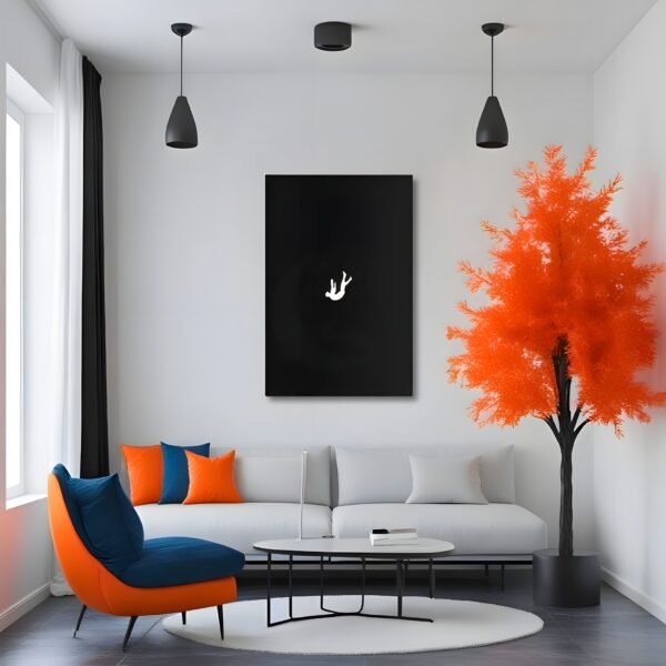 The Fall Into Thought - Metal Wall Art