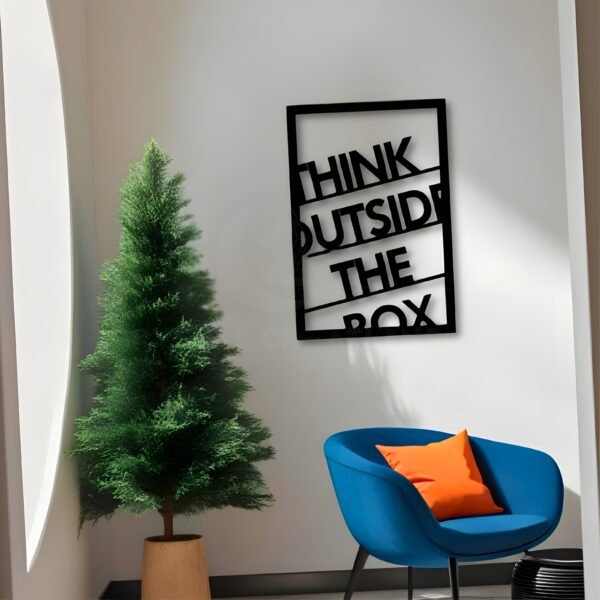 Think Outside the Box – Framed Motivation - Metal Wall Art