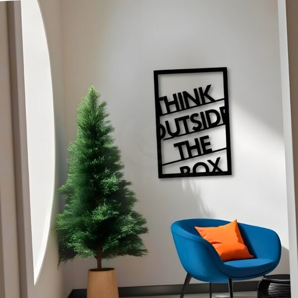 Think Outside the Box – Framed Motivation - Metal Wall Art