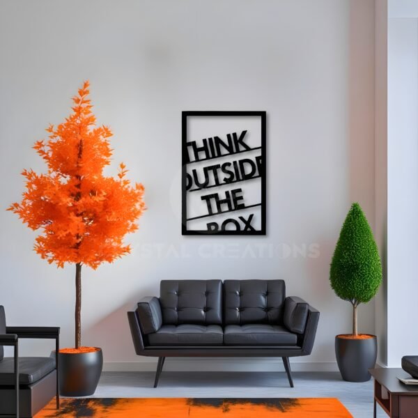 Think Outside the Box – Framed Motivation - Metal Wall Art