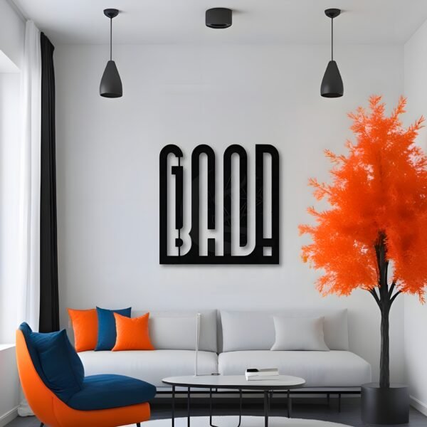 Good vs. Bad – A Visual Illusion - Metal Wall Art