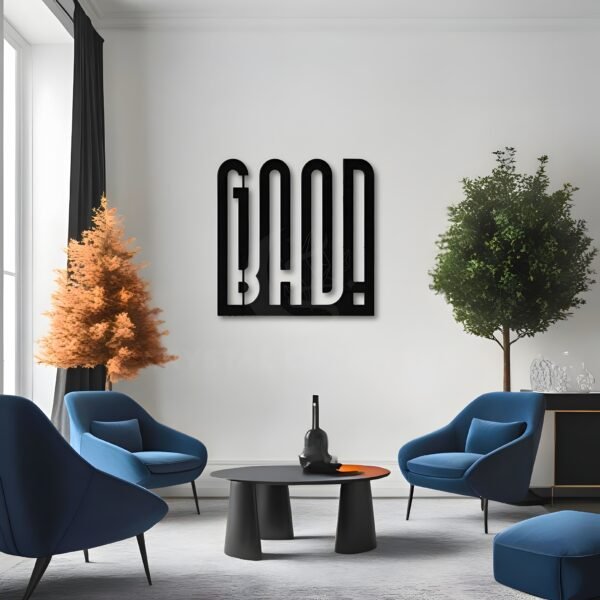 Good vs. Bad – A Visual Illusion - Metal Wall Art