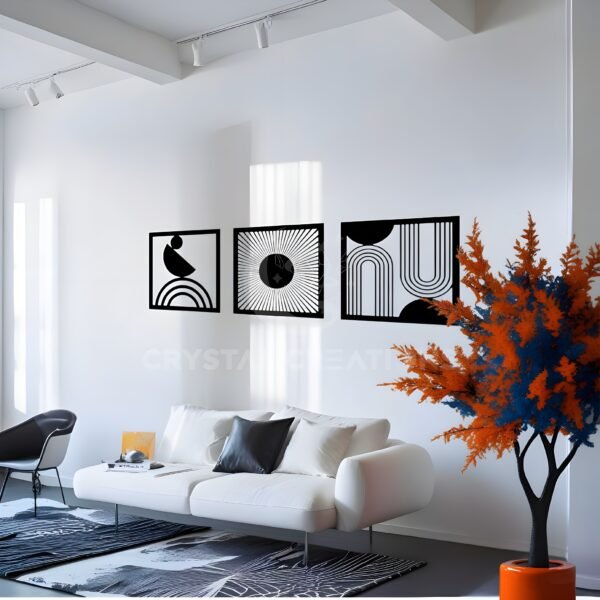 GEOMETRY MEETS ELEGANCE – Metal Wall Art