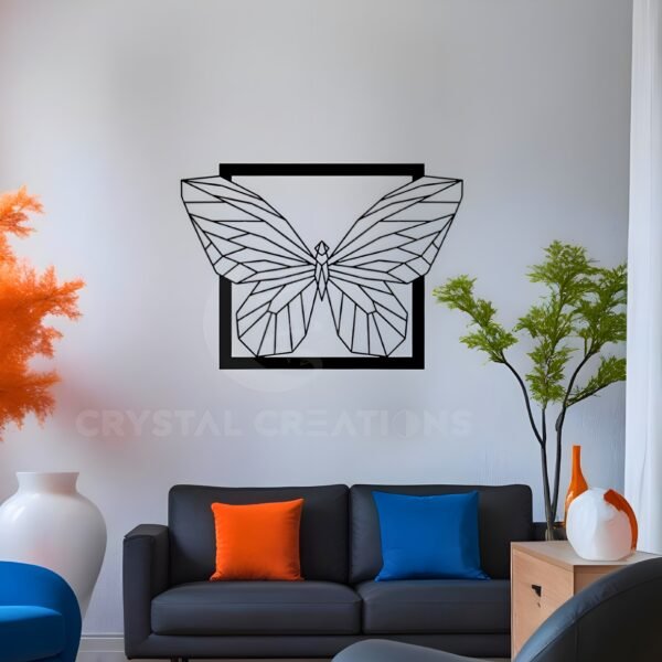 Butterfly Geometry Wings of Grace – Metal Wall Art
