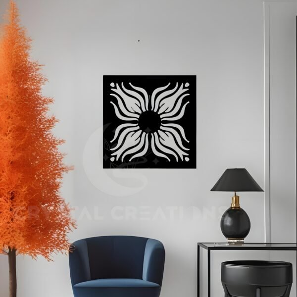 Solar Bloom Radiant Pulse – Metal Wall Art