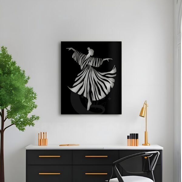 The Dancer's Flow – Grace in Motion – Metal Wall Art