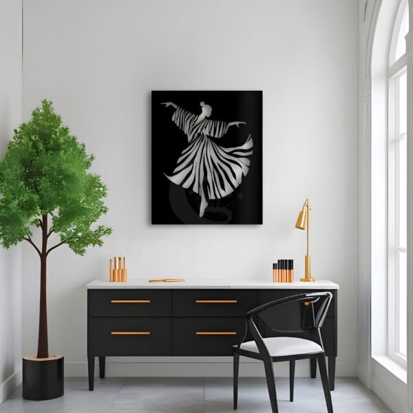 The Dancer's Flow – Grace in Motion – Metal Wall Art