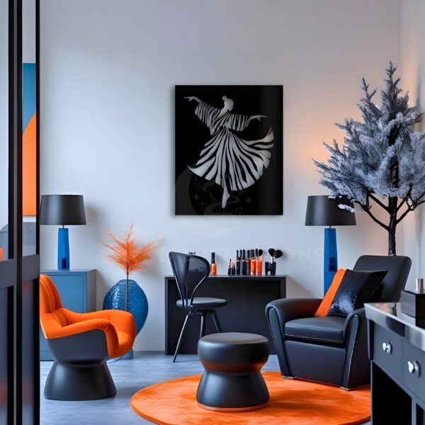 The Dancer's Flow – Grace in Motion – Metal Wall Art