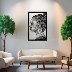 Contoured Beauty – Abstract Metal Portrait – Metal Wall Art