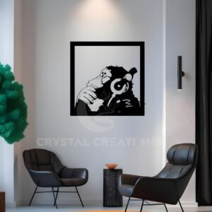 DJ Monkey Metal Wall Art – Modern Musical Décor – Metal Wall Art