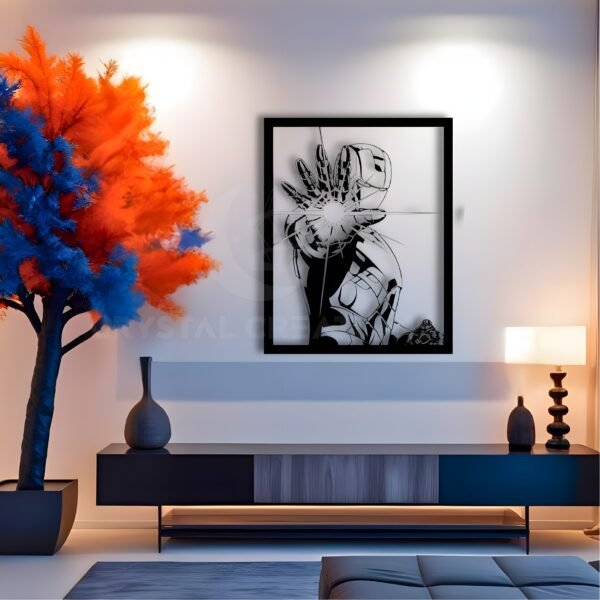 Stark Force – Iron Man Energy Blast Art – Metal Wall Art