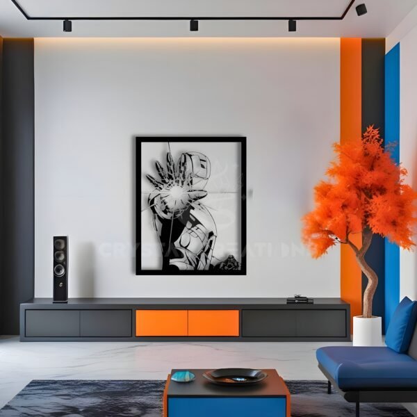Stark Force – Iron Man Energy Blast Art – Metal Wall Art