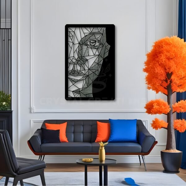 Faces in Angles – Abstract Portrait Art – Metal Wall Art