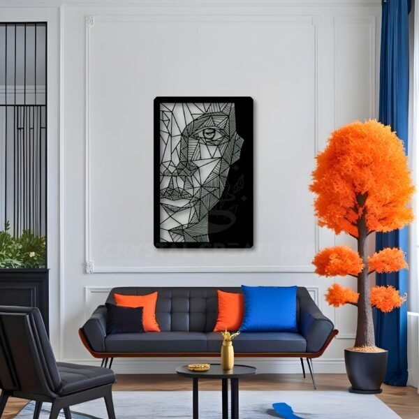 Faces in Angles – Abstract Portrait Art – Metal Wall Art