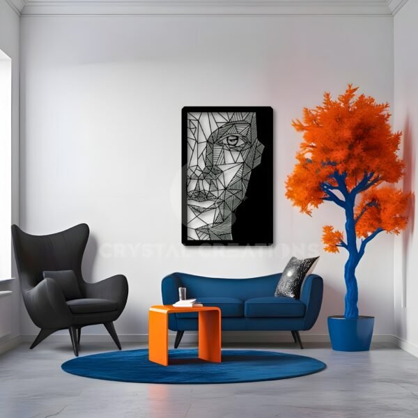 Faces in Angles – Abstract Portrait Art – Metal Wall Art