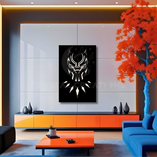 Panther’s Reign – Heroic Wall Frame – Metal Wall Art