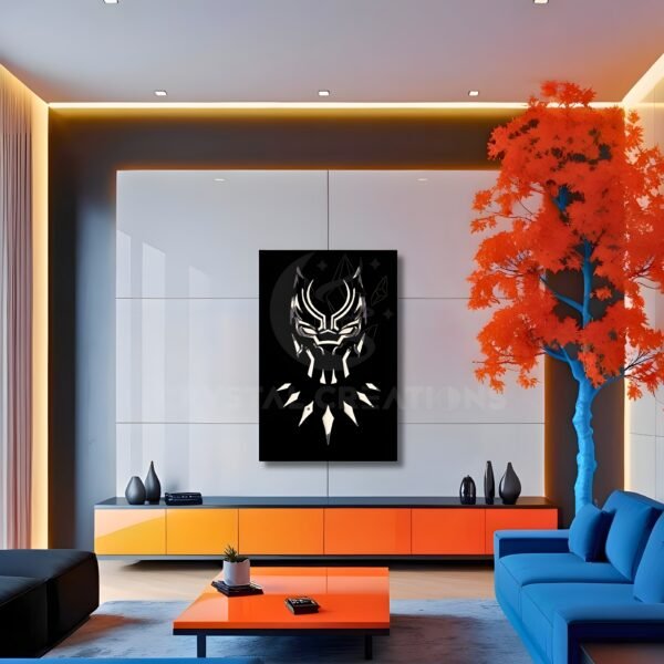 Panther’s Reign – Heroic Wall Frame – Metal Wall Art